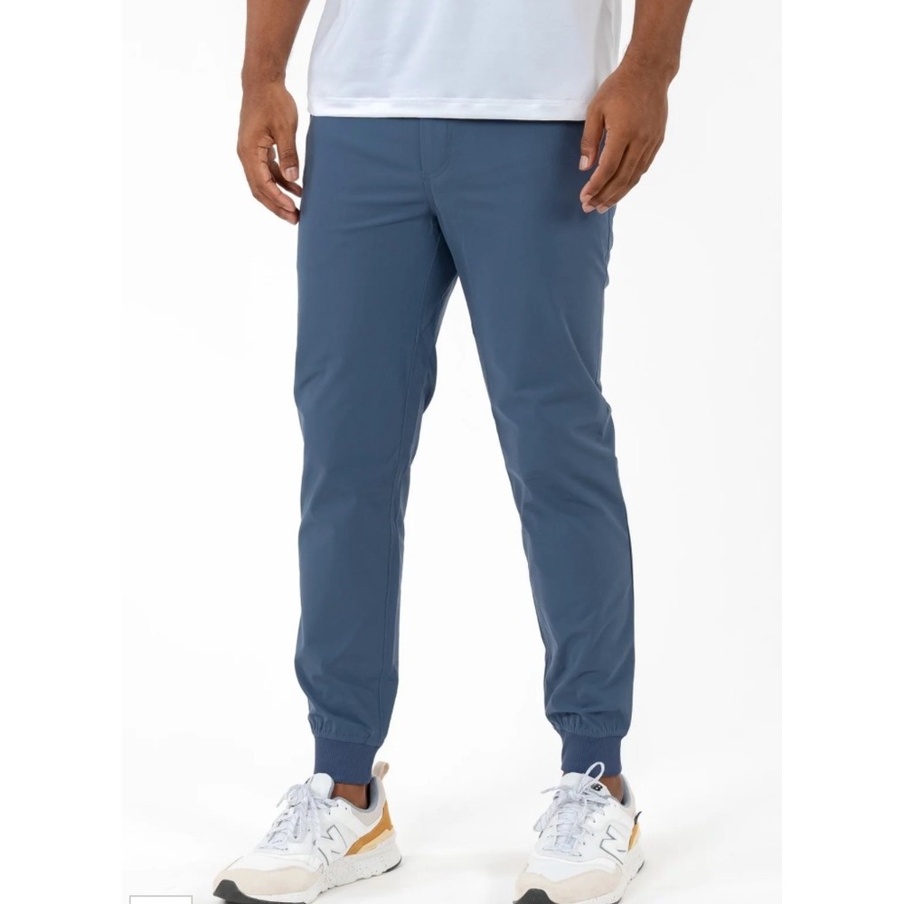 Rhoback Men's Slate Blue Delta Performance Joggers Sz Large Golf Active Athletic